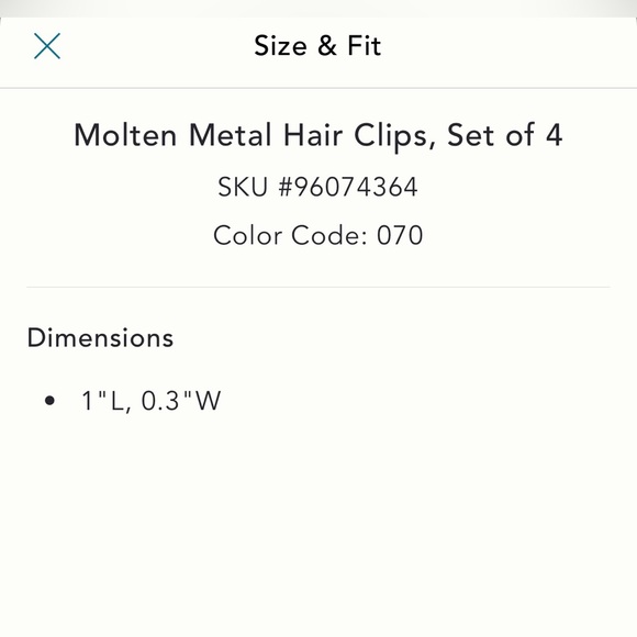 Anthropologie Melton metal hair clips main image 9